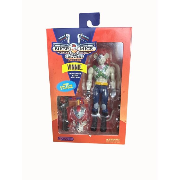 Biker Mice From Mars Vinnie Action Figure By Nacelle With Helmet & Accessories - Picture 2 of 4